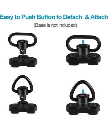 Bengor 4 Pack QD Sling Swivels 1.25 Loop + D-Loop Set - Quick Disconnect Push Button for Two Point Sling Mount - Buy Online on SooperMarket.com