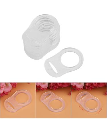 10pcs BPA Free Multi Silicone Pacifier Clips Adapter | Easy to Clean | 20mm Baby Holder - Transparent - International Shipping - Buy Online on SooperMarket.com