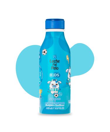 Leche Pal Pelo Kids Shampoo & Conditioner 2 in 1 Gentle SLS & Paraben-Free with Coconut Jojoba Oil & Aloe Vera-14.9 fl. oz
