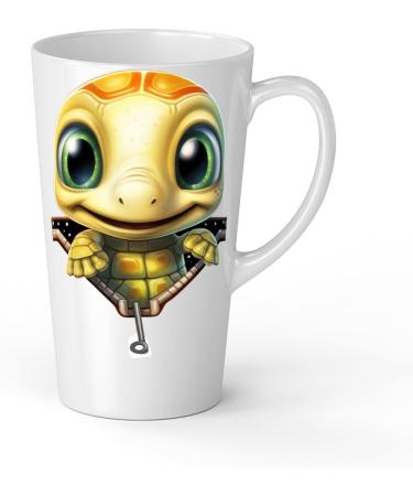 White Ceramic Baby Turtle Mug - Large 483 ml Perfect for Hot Chocolate or Milk Fun and Easy to Use - Buy Online on SooperMarket.com