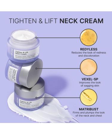 goPure Neck Firming Cream Anti-Aging Neck Cream for Tightening Wrinkles & Even Skin Tone | Pro-Active Firming Complex - 1.7 oz - Buy Online on SooperMarket.com