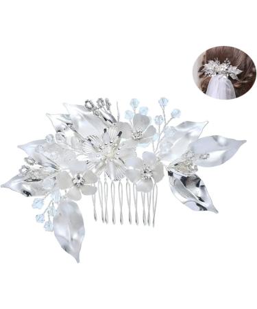 Didiseaon Clip Combs Teasing Comb Crystals Decor Straight Teeth Comb Leaf Comb Bridal Clip French Clips Wedding Headdress Rhinestones Bride - Buy Online on SooperMarket.com