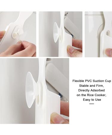 3 Pcs Rice Paddle Cooker Spoon Holder Rice Cooker Scoop Storage Case with Suction Cup Rack Kitchen Storage Utensils for Rice Paddle Detachable & Easy to Clean Baok 3 Pcs White - Buy Online on SooperMarket.com
