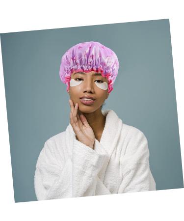 Healeved 2pcs Double-layer Satin-lined Shower Caps for Women - Peva Lining, Hair Drying Turban, Bathing Cap - Buy Online on SooperMarket.com