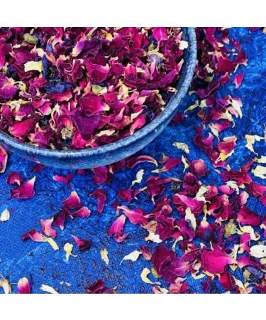 Edible 'Winter Berry' - 50g- Dried Flower Petal Mix - Red Rose White Daisy and Purple Mallow - Food Grade - Culinary - Cake - Bake - Decoration (413) - Buy Online on SooperMarket.com