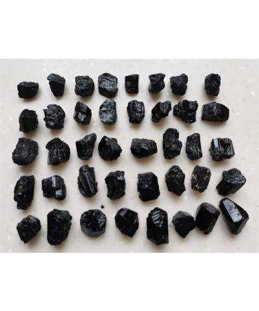 for 40pcs Lot Natural Black Tourmaline Rough Stone Rock Specimen60-70g s ningxiao