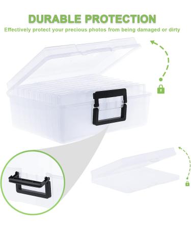 IDekooror 5x7 Photo Case - Clear Photo Box Storage and Craft Keeper | 18 Inner Photo Organizers for Greeting Cards | Extra Large Size - Buy Online on SooperMarket.com