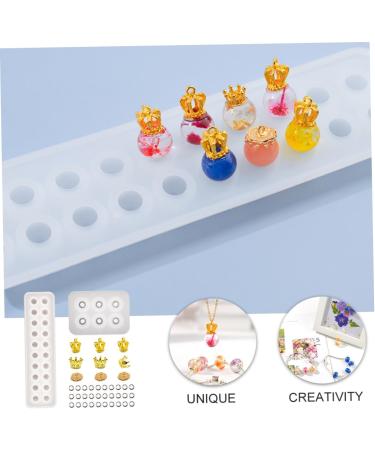 STOBOK 3 Pcs Pendant Silicone Mold Silicone Molds Sphere Beads Creative Crystal Epoxy Mold Epoxy Resin Flat As Shown 23X6.2CM - Buy Online on SooperMarket.com