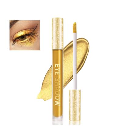 Liquid Gold Glitter Eyeshadow Metallic Shining Liquid Eyeshadow Long Lasting Quick-Drying Shimmer Eye Shadow Lip Gloss Lipstick Halloween Christmas Party Eye Makeup