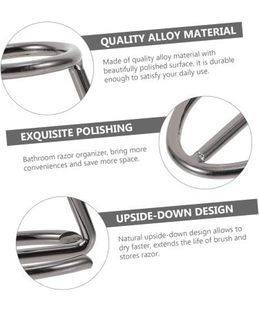 Housoutil Razor Holder & Brush Stand - Men's Safety Razor Storage Organizer for Bathroom | Durable Ferroalloy Shaving Tools - Buy Online on SooperMarket.com