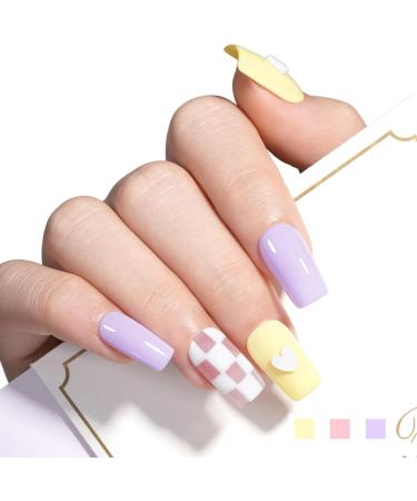 AILLSA Pastel Blue Gel Nail Polish Set Baby Yellow Lavender Purple Macaron Gel Polish with Base and Top Coat Long Lasting All Season Color Soak Off U V L ED Manicure Art Salon DIY at Home 7Pcs 8ML Blue Macaron - Buy Online on SooperMarket.com