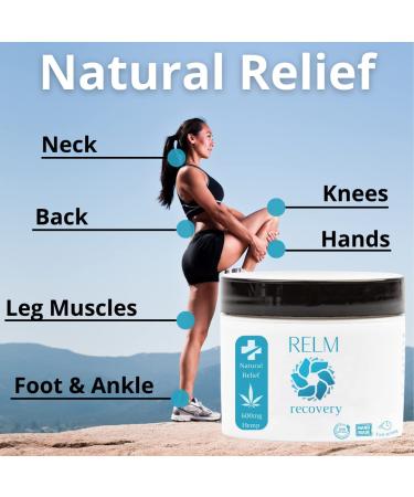 Relm RECOVERY Arnica Hemp Cream with Arnica Extract - 2 oz All Natural Hemp Oil Lotion for Lower Back, Knee Joints, Muscles - Buy Online on SooperMarket.com