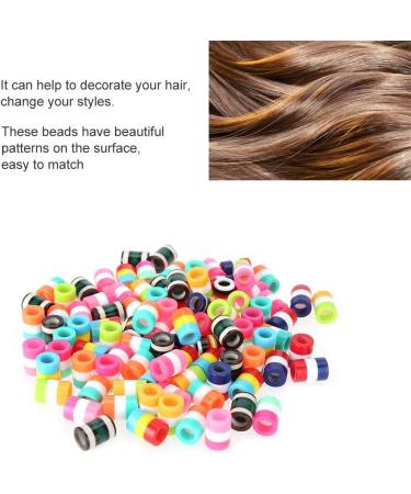 Hair Braid Beads Hair Accessories Colorful Braiding Beads Resin Beads for Decorating Hair African Style Hair Beads100pcs / set - Buy Online on SooperMarket.com