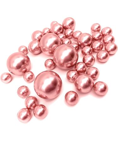 Rose Gold Floating Pearls Vase Decorations - Jumbo/Assorted Sizes + Water Gels for Floating Effect | 1 Pk - Buy Online on SooperMarket.com
