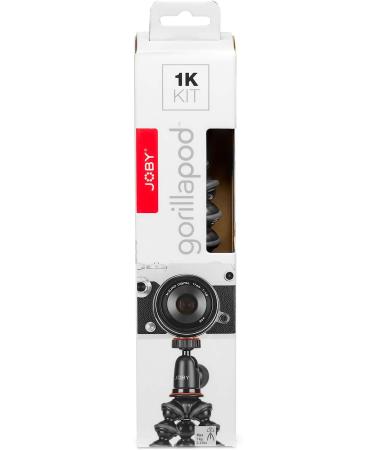 Joby GorillaPod 1K Kit: Compact Tripod Stand with Ballhead for Mirrorless Cameras - Black/Charcoal - Buy Online on SooperMarket.com