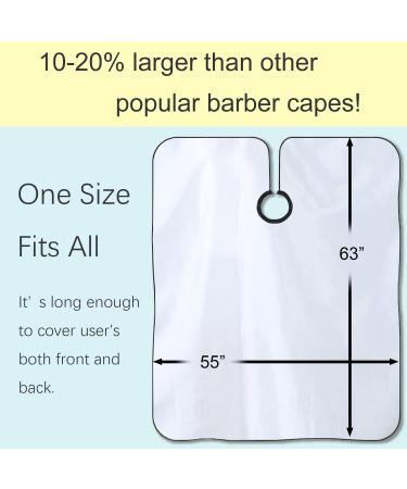 Professional Barber Cape with Adjustable Metal Clip - 55 x 63 inches (White) | Iusmnur Hair Salon Cape for Stylists - Buy Online on SooperMarket.com