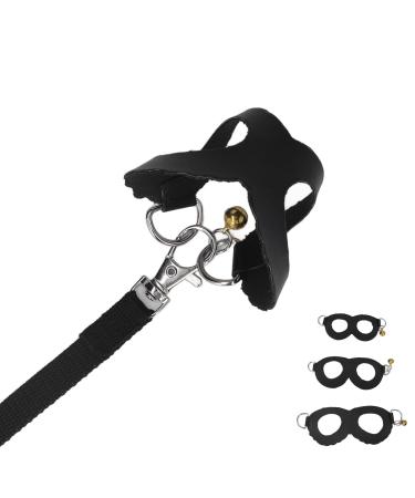 BAOFUYA Hamster Harness and Leash Set No Pulling Guinea Pig Striped Harness Hamster Harness Vest or Ferret Iguana Hamster Bearded Dragon Black