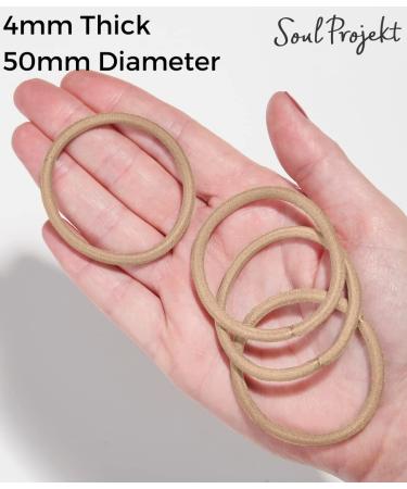 Soul Project Hair Ties - 100 No Metal Elastics for All Hair Types - 4mm Dark Blonde Hair Bands for Ponytails & Buns - Perfect for School Work & Gym - Buy Online on SooperMarket.com