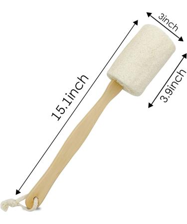Natural Loofah Back Scrubber QpenguinBabies Loofah on a Stick with Natural Loofah Sponge Exfoliating Body Sponge Scrubber With Long Wooden Handle Back Brush For Men & Women in Bath Spa Shower 2 Pack - Buy Online on SooperMarket.com