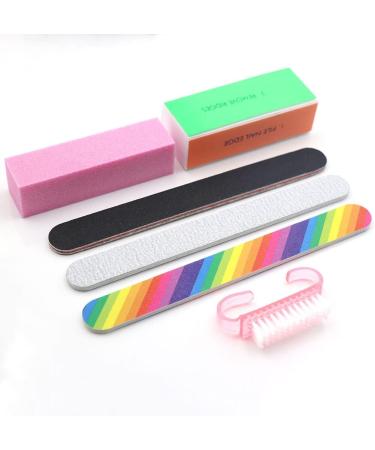 Dajidafu Nail Files Buffer Professional Pedicure Remover Smooth Cleaning Brush Set Accessories Manicure Tool Kit Salon Using - Buy Online on SooperMarket.com