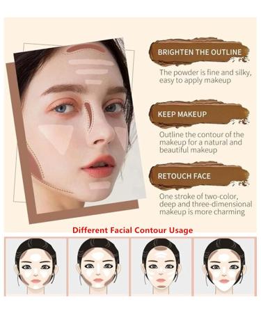 Go Ho 2 Colors Contour Stick - 2 in 1 Double-sided Concealer Stick Highlighter | Long-lasting Waterproof 3D Face Makeup Cream | 01# Ivory and Dark Brown - Buy Online on SooperMarket.com