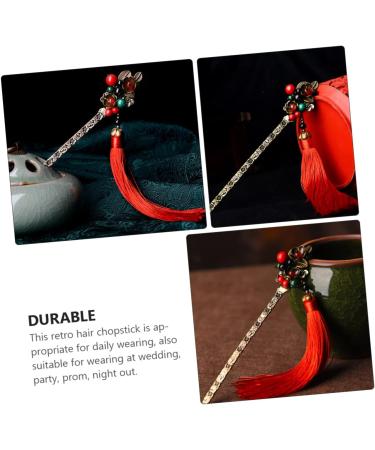 Mikinona Hairpin Vintage Decor Chinese Vintage Hair Clips Chinese Hair Chopstick Chinese Hair Accessories Hair Bun Stick Hanfu Hair Sticks Chinese Hair Forks Classic Alloy Woman Metal - Buy Online on SooperMarket.com