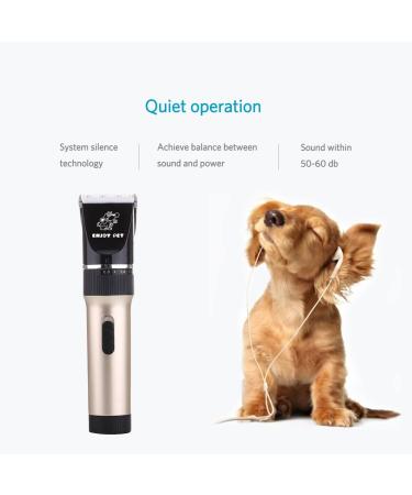 Professional Cordless Dog & Cat Hair Clippers with Detachable Blades and Guards - Rechargeable & Quiet - Ideal for Small Animals - Gold - Buy Online on SooperMarket.com