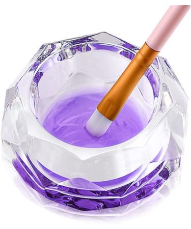 Dappen Dish Nail Art Dish Crystal Nail Art Cup Glass Liquid Powder Cup Clear Diamond Manicure Bowl with Lid Dappen Dish Cups for Nail Acrylic Liquid Powder - Buy Online on SooperMarket.com