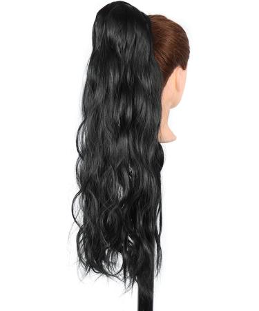 Prinfantasy Long Wavy Ponytail Extension - 24 inch Synthetic Hairpiece for Women/Girls | Curly Clip-in Wrap Around Hair Ponytail MW123 - Buy Online on SooperMarket.com