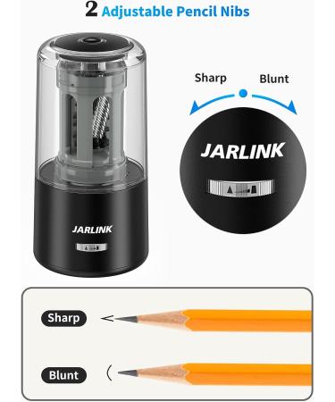 JARLINK Electric Pencil Sharpener  Heavy Duty Pencil Sharpener for 6-12mm Colored Pencils  Auto Stop  Fast Sharpen in 3s  8000 Sharpening Times  Ideal for School  Classroom  Teacher Supplies  Black - Buy Online on SooperMarket.com