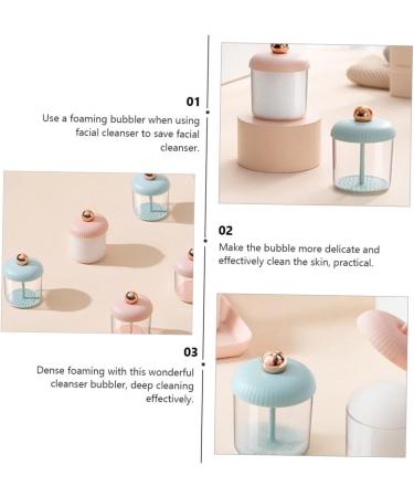 Healeved Sparkling Bottle Foaming Hand Pump Facial Foam Maker Bubble Foamer Facial Soap Face Cleaner Stuffed Marshmallows Bubble Maker Foam Dispenser Abs Simple Shampoo 10.50X7.80X7.80CM Blue - Buy Online on SooperMarket.com