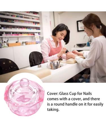 BrushesOctagonal Dappen Dish Cup Crystal Glass Glassware Tool for Nail Art Manicure Care - Buy Online on SooperMarket.com