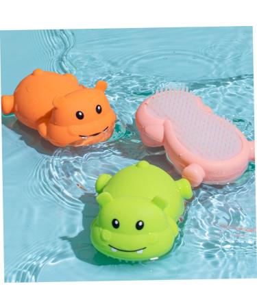 GAFOKI Baby Shampoo Brush - Infant Bath Body Scalp Teasing Massage Scrubber | Kids Shower Massager - Pink 10x6cm - Buy Online on SooperMarket.com