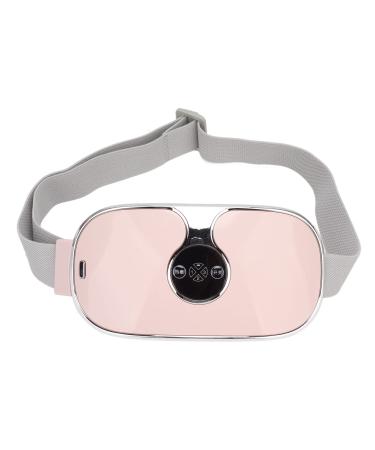 Huairdum Period Heating Pad Vibration Massage 3 Temperature Modes Menstrual Heating Pad 3 Frequency USB Charging LED for Waist (Pink)
