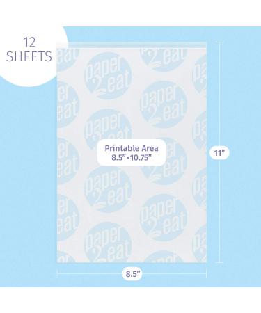 paper2eat Frosting Sheets Premium (Icing Sheets) 8.5â x 11â â 12 count â White Edible Printer Paper - Buy Online on SooperMarket.com