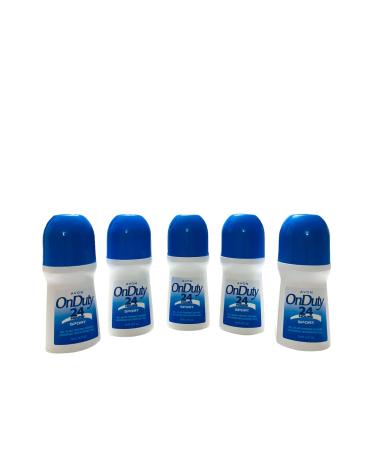 Avon On Duty 24 hour Sport 1.7 Oz Deodorant LOT OF 5