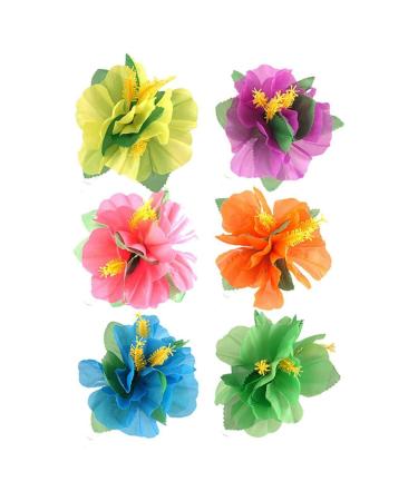 Sorted Shachi flower hairpise beautiful double orchid flower hair needle for women women girls bridal jewelry wedding party beach Hawaiian hairstyle accessories multicolored 3 pieces 3 pieces (1 Pack)