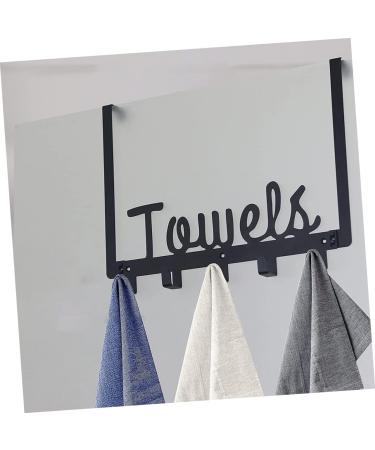 WOONEKY Nail- Coat Hook Wall Hooks for Coats Over Door Towel Rack Cabinet Hanger Towel Hook Black Metal - Buy Online on SooperMarket.com