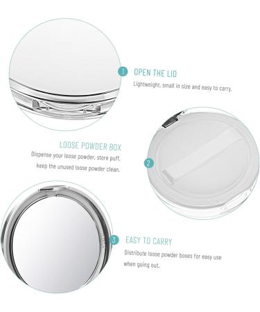 PLAFOPE 2pcs Powder Box Empty Box Portable Makeup Organizer Loose Powder Compact Flour Containers Bottle As - Buy Online on SooperMarket.com