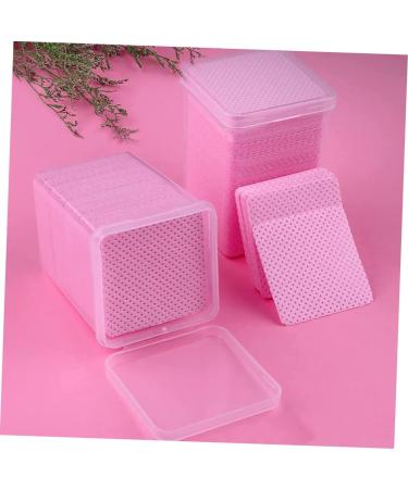FRCOLOR 1200 Pcs Lint-Free Nail Towels | Pure Cotton Cleaning Paper | Anti-Clogging | 4.8x4.8cm | Pink | Perfect for Nail Salons & At-Home Use - Buy Online on SooperMarket.com