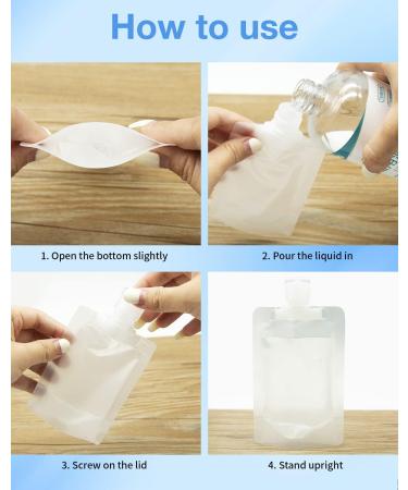 Pnyxeass 20 Pack TSA Approved Travel Containers | Leak-proof Toiletry Bottles | Portable Squeeze Pouches for Shampoo, Conditioner, Lotion | Travel Accessories - Buy Online on SooperMarket.com