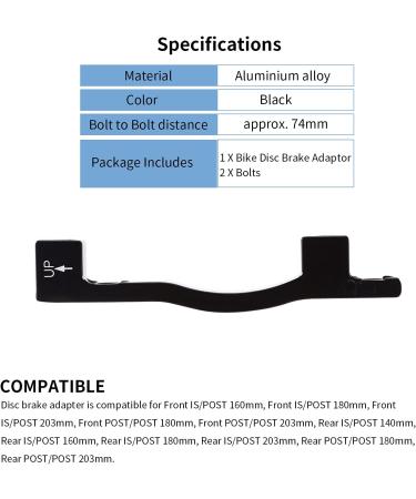 Disc Brake Mounting Bracket - Front V Brake Caliper PM Adapter for Bicycle - Buy Online on SooperMarket.com