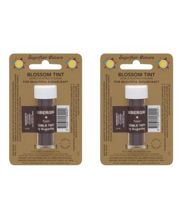 2 x Sugarflair Aubergine Edible Blossom Tints Food Colour Colouring Dust Powder