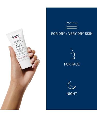 Eucerin Dry Skin Replenishing Face Cream Night | 5% Urea & Lactate | 50ml - Buy Online on SooperMarket.com