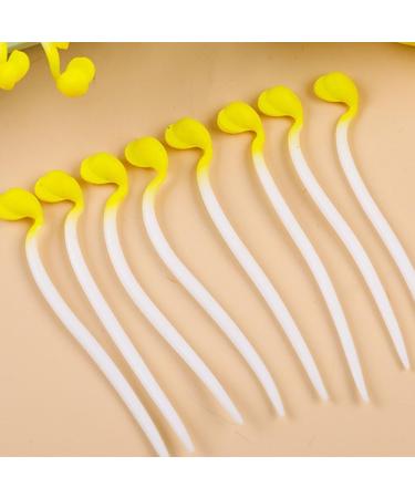 Alipis 12pcs bean sprouts Model decorations pretend lifelike vegetable adornment decorate fruit vegetables decorative vegetable artificial pvc Green bean sprouts Yellow 9.00X1.00X1.00CM - Buy Online on SooperMarket.com