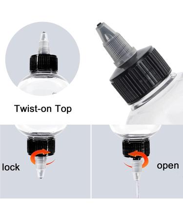 SDOOT Hair Dye Applicator Bottles - 2 Pack, 16.9oz with Twist Cap & Scale, Clear - Buy Online on SooperMarket.com