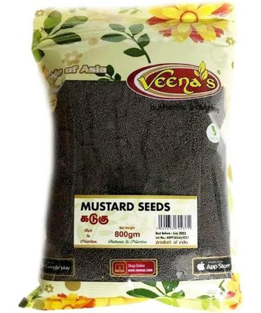Veenas Mustard Seeds | 800G | Natural | Whole Mustard | High Fibre | High Protein | Indian Origin | Gluten Friendly (Pack of 3) - Buy Online on SooperMarket.com