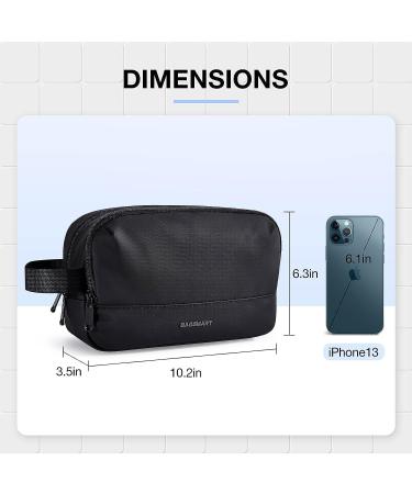 BAGSMART Men's Travel Toiletry Organizer - Water Resistant Hanging Dopp Kit/Shaving Bag - Black-Medium - Buy Online on SooperMarket.com