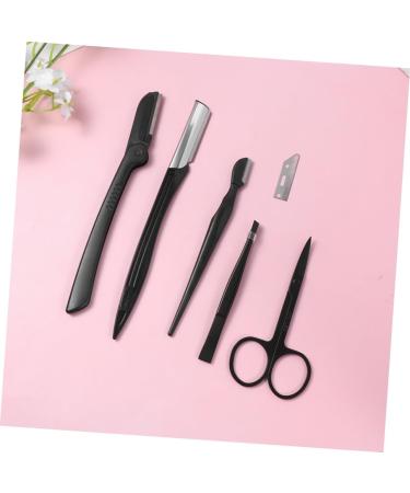Buy 1 Set Eyebrow Comb & Shaving Kit - Facial Shaver Stencil Templates & Beard Grooming Essentials - International Shipping Available - Buy Online on SooperMarket.com