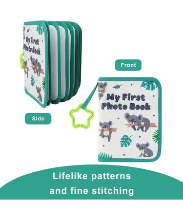 Baby Photo Albums | Soft Fabric Remembrance Book for Newborns | Record 17 Photos 4x6 Inches | Perfect Infant Keepsake - Buy Online on SooperMarket.com